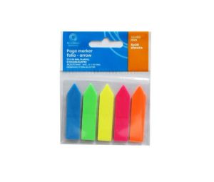 Лепящи индекси  Bluering Стрелка, PVC, 50x12 mm 5x25 л. Брилянт микс