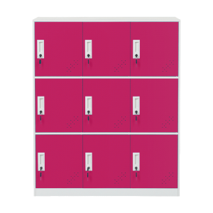 Метален шкаф Carmen CR-1298 J - бял / розов