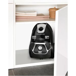Прахосмукачка Rowenta RO3985EA, Compact Power Animal Care ACAA, 75db, H+ bag, SPA upgrade suction head, TTM + XL with brush, parquet + mini TB + crevice tool 2 in 1 + upholstery nozzle, color black