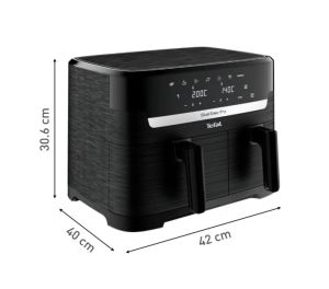 Уред за здравословно готвене Tefal EY901N10 Dual Easy Fry Essential Blk