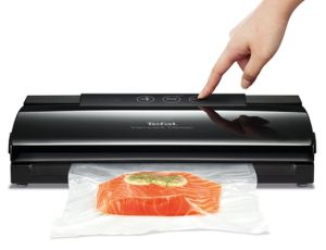 Уред за вакуумиране Tefal VT254070  Vacupack classic plastic,  automatic "vaccum & seal", 18 bags included, vertical storage, seal functions, stop function
