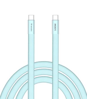 Кабел Verbatim Sync & Charge SoftTouch USB-C to C cable 100W 120 cm - Blue