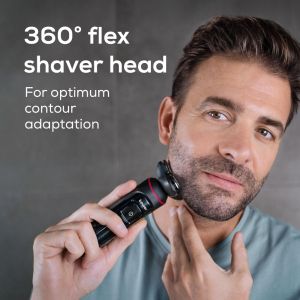 Машинка за бръснене Beurer MN8X rotary shaver, 360° flexible shaver head, Magnetic fixation, LED display, Waterproof (IPX7), Quick-charge function  (10 min OT; 5 min CT), Incl. charger and storage station, protective cap and cleaning brush