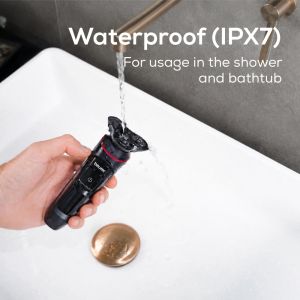 Машинка за бръснене Beurer MN8X rotary shaver, 360° flexible shaver head, Magnetic fixation, LED display, Waterproof (IPX7), Quick-charge function  (10 min OT; 5 min CT), Incl. charger and storage station, protective cap and cleaning brush