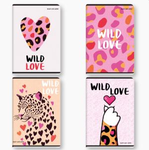 Тетрадка Black&White Girl Mix Меки корици, А5 80 л. с широки редове