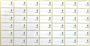Етикети за цени EURO 17х30 mm 10л.х42ет./комплект Бели