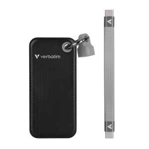 Твърд диск Verbatim Pocket SSD USB 3.2 Gen 2 512GB Black/Grey