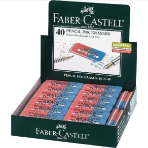 Гума за молив и мастило Faber-Castell Правоъгълна, комбинирана