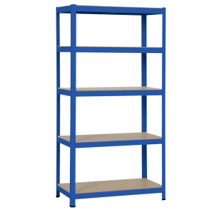 Метален стелаж Carmen CR-1016 - 180х90х45 см, до 250 кг на рафт - син