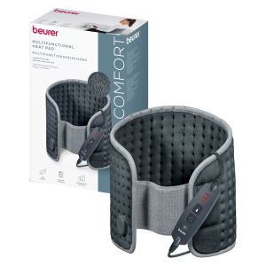 Термоподложка Beurer HK 60 Cosy Grey Abdominal & Back Heat Pad; 3 temperature settings; auto switch-off after 90 min; washable on 30°;Fast heating; Fleece fibre;BSS;69(L)x28(W) cm: Max waist 102sm