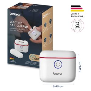 Електрическа нокторезачка Beurer MP 10 Electric nail clipper; Nails are cut automatically; One-button operation; Ideal for children & the elderly; Two speed settings; LED light; USB-C cable incl.