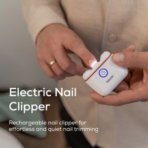 Електрическа нокторезачка Beurer MP 10 Electric nail clipper; Nails are cut automatically; One-button operation; Ideal for children & the elderly; Two speed settings; LED light; USB-C cable incl.