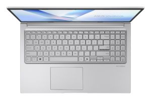 Лаптоп Asus Vivobook X1504MA-BQ221NA, INTEL WCL Core 7, 15.6" FHD,(1920x1080),16GB DDR5 ( 8 GB on BD), SSD 512 GB, No OS, Cool Silver, no adapter