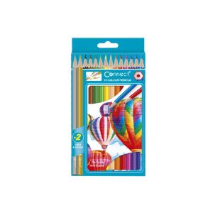Цветни моливи Connect Шестоъгълни, 12+2 цвята