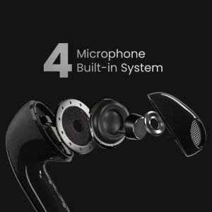 Слушалки HiFuture ChromeBuds Metallic Grey, Metallic Charge Case, 4 MICS ENC, Wireless 5.4, Up to 6 Hours Battery Life by one charge, IPX5, Ultra Bass, Up to 30 Hours Battery Life Combined