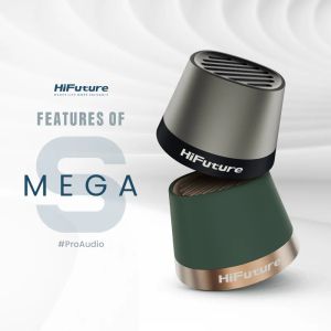 Тонколони HiFuture Mega S Green, Bluetooth 5.4, MagSafe, 5W Output, Built-in MIC support Handsfree, Pair to Play (TWS Mode), Up to 10 Hours Playtime, Wireless Charge (7.5W-15W), Phone Holder