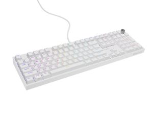 Клавиатура Genesis Mechanical Gaming Keyboard Thor 404 White RGB Backlight Gateron Peach Silent, US Layout
