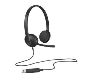 Слушалки Logitech H340 USB Computer Headset, Black