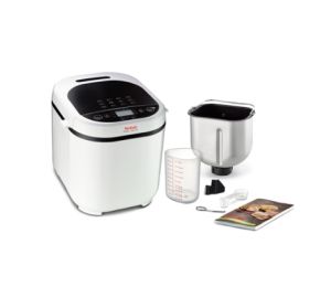 Хлебопекарна Tefal PF210138, Pain Dore, Breadmaker, 500/750/1 kg, 12 automatic programs, 720W, 3 Levels of crust roasting, LCD display, delayed start, white