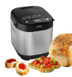 Хлебопекарна Tefal PF240E38, Pain Plaisir, Breadmaker, 500/750/1 kg, 20 programs, black/Inox, 720W, 3 Levels of firing