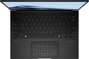 Лаптоп Asus Zenbook UM3406GA-QD246WNA, AMD Ryzen 7 445 ,2.0GHz (14MB Cache, up to 4.6GHz, 6 cores, 12 Threads), 14.0 OLED WUXGA(WU) 1920X1200 16:10,LPDDR5X 16GB ( on board ),512GB  SSD G4, Windows 11,  Jade Black, Sleev, no adapter