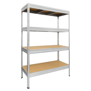 Метален стелаж Carmen CR-1024-1, 180x120x60 см, до 600 кг на рафт - цинк