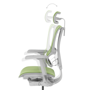 Ергономичен стол ERGOHUMAN IOO ELITE 2 - сива рамка - зелен