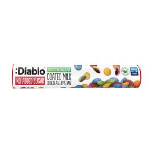 Шоколадови дражета Diablo, с млечен шоколад без добавена захар, 22 g