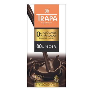 Шоколад Trapa, без захар, 80 процента какао, без глутен, 80гр.