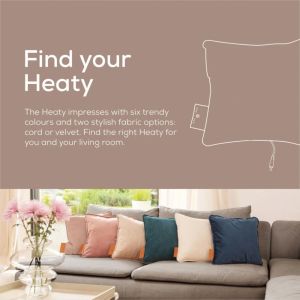 Термоподложка Beurer HK 77 Heaty smokey-taupe;lithium-ion battery; Soft velvet cushion cover machine-washable at 30°C; 3 temperature settings; Fast heating; BSS; 45(L)x45(W) cm
