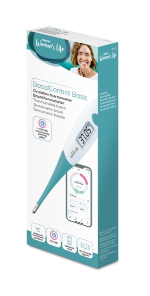 Термометър Beurer OT 20 BasalControl Basic - Ovulation thermometer; Suitable for oral & vaginal measurements; Can be disinfected, Waterproof, Measuring time: Up to 3 minutes