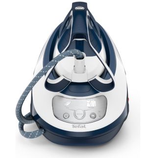 Парогенератор Tefal GV9221E0 ProExpress Protect, blue, 2600W, electronic temp settings, 7,6bars, 140g/min, steam boost 550g/min, Durilium Airglide Autoclean Ultra Thin soleplate, AD, AO, removable water tank 1,8L, calc collector, lock system, fast heat up