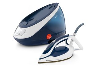 Парогенератор Tefal GV9221E0 ProExpress Protect, blue, 2600W, electronic temp settings, 7,6bars, 140g/min, steam boost 550g/min, Durilium Airglide Autoclean Ultra Thin soleplate, AD, AO, removable water tank 1,8L, calc collector, lock system, fast heat up