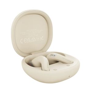 Слушалки HiFuture FlyBuds 4 AI Latte, Support AI Free Talk, Support 130+ Languages Translation,  Active Noise Cancelling, 4 MICS ENC, Wireless 5.4, Up to 10 Hours Battery Life by one charge, IPX5, Ultra Bass, Up to 35 Hours Battery Life combined