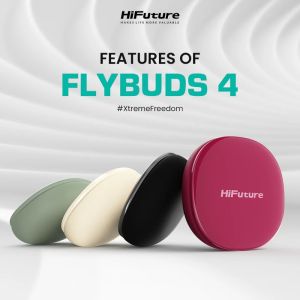 Слушалки HiFuture FlyBuds 4 AI Latte, Support AI Free Talk, Support 130+ Languages Translation,  Active Noise Cancelling, 4 MICS ENC, Wireless 5.4, Up to 10 Hours Battery Life by one charge, IPX5, Ultra Bass, Up to 35 Hours Battery Life combined