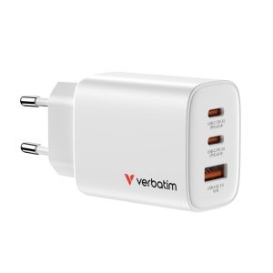 Зарядно устройство Verbatim Essentials GaN Charger 65W EU plug White