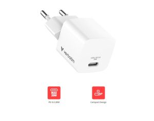 Зарядно устройство Verbatim Mini GaN Charger 20W EU plug