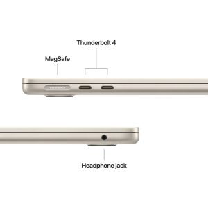 Лаптоп Apple MacBook Air 13.6 with Liquid Retina Apple M5 chip with 10-core CPU and 10-core GPU, 24GB, 1TB SSD, macOS, Starlight, INT keyboard, 2026