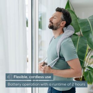 Масажор Beurer MG 154 4D Battery-Powered Neck Massager, 4 massage heads + 2 massage fingers;  2 speed; Hands-free; Automatic switch-off; Heat function; Washable removable cover