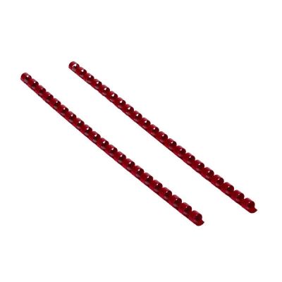 Гребени за подвързване кръгли Пластмасови, 6 mm, до 25 листа 100 бр. Червени