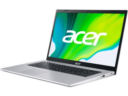 Лаптоп Acer Aspire 3, A317-33-P2Q5, Intel Pentium Silver N6000 (up to 3.3GHz, 4MB), 17.3" FHD IPS, Cam&Mic, 8 GB DDR4, 256GB SSD PCIe, Intel UMA Graphics, 802.11ac, BT 5.0, Linux, Silver
