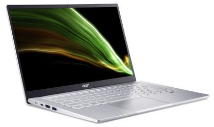 Лаптоп Acer Swift 3, SF314-511-5628, Core i5-1135G7 (2.40GHz up to 4.20GHz, 8MB),14" FHD IPS, 16GB DDR4 onbord, 512GB PCIe SSD, Intel Iris Xe Graphics, WiFi6ax+BT 5.0, Backlit KB, Win 11 Home, FPR, Silver