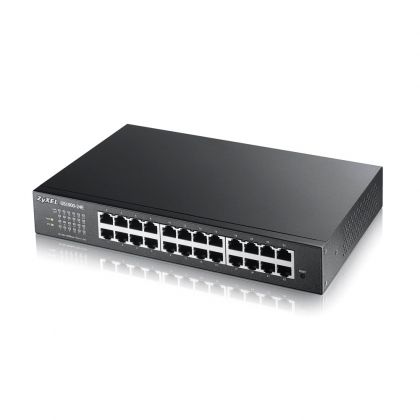 Комутатор ZyXEL GS1900-24E, 24-port GbE L2 Smart Switch, desktop, fanless