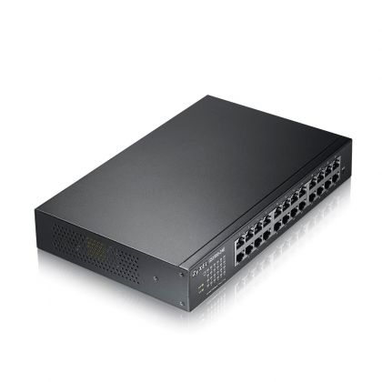 Комутатор ZyXEL GS1900-24E, 24-port GbE L2 Smart Switch, desktop, fanless