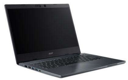 Лаптоп Acer TravelMate P414-51-793C, Core i7-1165G7 (up to 4.70GHz, 12MB), 14'' IPS FHD (1920x1080), 2x8GB, 512GB SSD, Intel Iris Xe Graphics, Wi-Fi 6AX, BT 5.1, FP, TPM 2.0, MIL-STD-810G, Win 10 Pro, Blue+Acer 15.6" Notebook Starter Kit, Bag & Wireless M