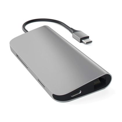 Докинг станция Satechi Aluminium Type-C Multi-Port Adapter (HDMI 4K,3x USB 3.0,MicroSD,Ethernet) - Space Grey