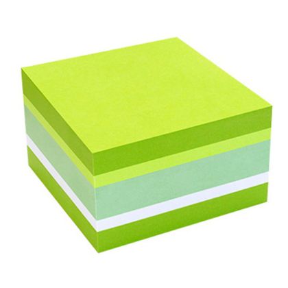 Самозалепващи листчета Office Point 75x75 mm, 450 л. Зелен неон микс